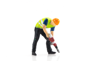 Figure of a worker with a jackhammer